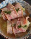 ししとうとキムチの大葉白菜ロールキャベツ