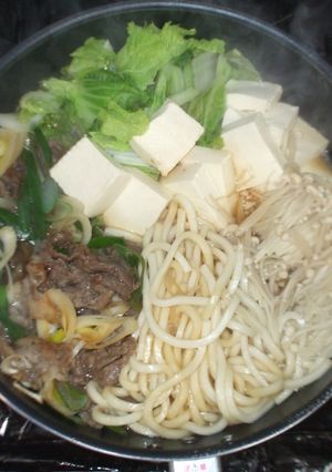 すき焼き風うどん♪簡単牛肉白菜豆腐-レシピのメイン写真