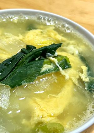 卵と小松菜の中華スープ-レシピのメイン写真