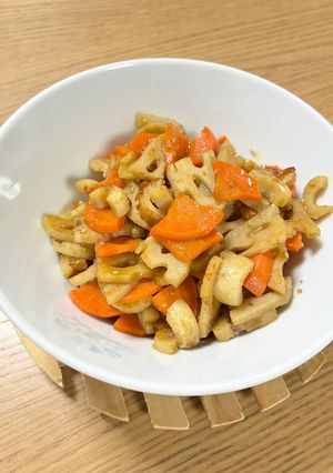 蓮根とにんじんとちくわのきんぴら-レシピのメイン写真