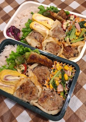 高1男子とパパの弁当241030-レシピのメイン写真