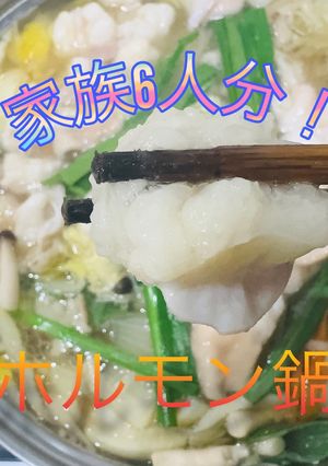 白菜ときのこのホルモン鍋（しょうゆ味）-レシピのメイン写真