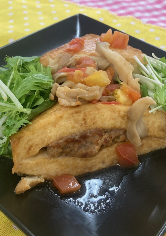 厚揚げの肉詰めトマト煮-レシピのメイン写真