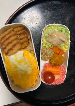 レンジビーフストロガノフ味オムライス弁当-レシピのメイン写真
