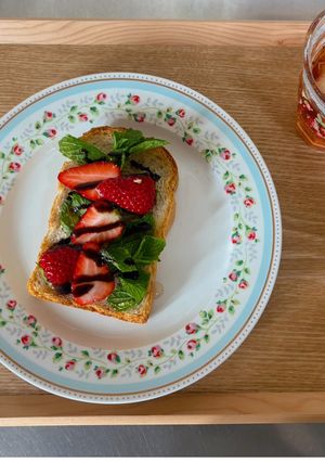 ハニーチョコミント苺トースト-レシピのメイン写真