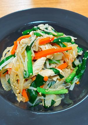 【ダイエット飯】しらたきチャプチェ-レシピのメイン写真