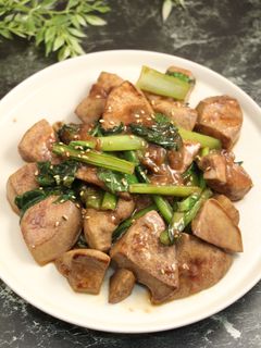 鉄分補給!小松菜レバー炒め-レシピのメイン写真