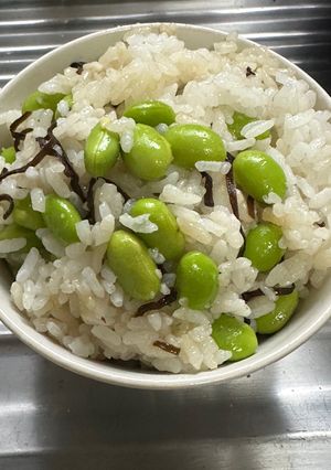 ★まぜるだけ★枝豆と塩昆布の混ぜめし-レシピのメイン写真