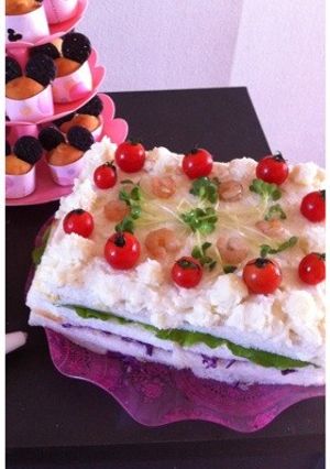 パーティーメニューなサンドイッチケーキ-レシピのメイン写真