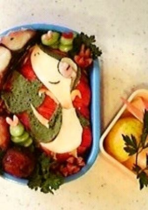 ポケモン☆のツタージャのキャラ弁☆☆-レシピのメイン写真