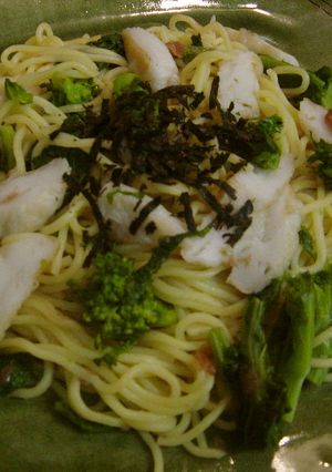 笹かまと菜花の梅✿焼きそば-レシピのメイン写真