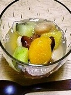 介護食【余った煮豆で!リメイクみつ豆】-レシピのメイン写真