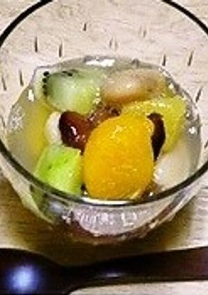 介護食【余った煮豆で!リメイクみつ豆】-レシピのメイン写真