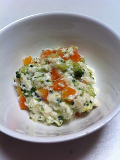 ブロッコリー人参の白和えカミカミ期離乳食-レシピのメイン写真