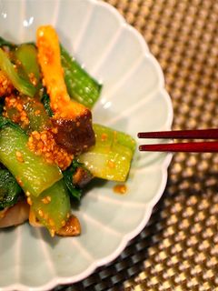 青梗菜とエリンギのコチュジャン味噌和え-レシピのメイン写真