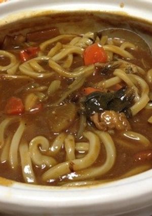 鍋の残りをカレーうどんにリメイク-レシピのメイン写真