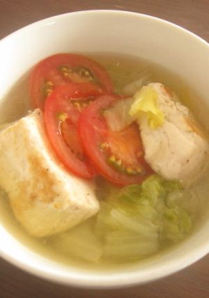 とろとろ白菜とシビマグロのおかずスープ♪-レシピのメイン写真