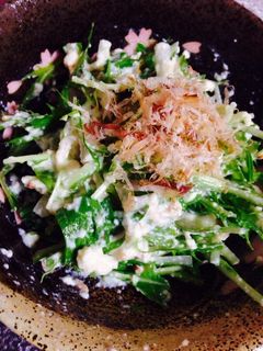 簡単◎豆腐と水菜のハリハリサラダ-レシピのメイン写真