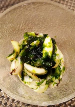 冬から春へ ユリ根と青海苔の和え物-レシピのメイン写真
