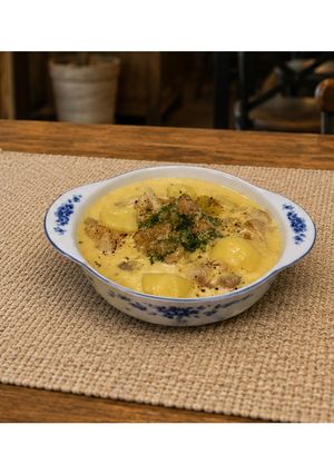 鶏もも肉とじゃがいものカルボナーラ風★動画あり★-レシピのメイン写真