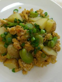 そら豆と卵の塩炒め-レシピのメイン写真