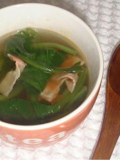 ほうれん草たっぷりトマトスープ-レシピのメイン写真