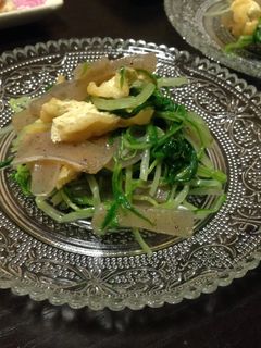 水菜と油揚げの柚子胡椒おひたし-レシピのメイン写真