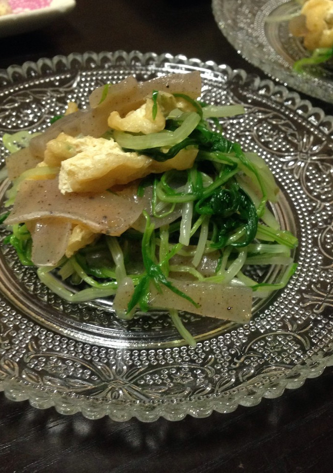 水菜と油揚げの柚子胡椒おひたし-レシピのメイン写真