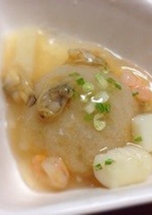 簡単れんこん餅のシーフード餡-レシピのメイン写真