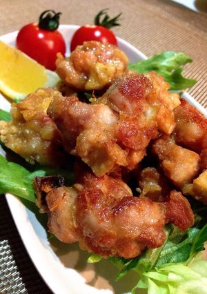 鶏肉1枚で4人分♪鶏とエリンギの唐揚げ-レシピのメイン写真
