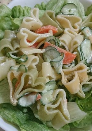 ハートのパスタサラダ-レシピのメイン写真