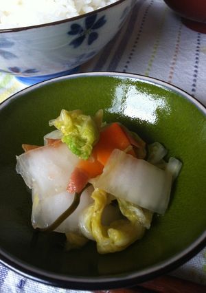 すぐ出来る☆梅干入り白菜のお漬物-レシピのメイン写真