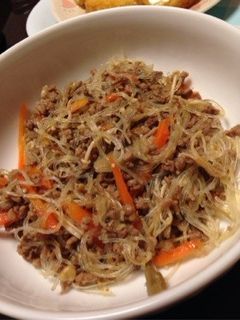 ひき肉とにんじんの春雨炒め-レシピのメイン写真