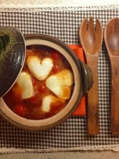 ハートのトマトキムチスープ-レシピのメイン写真