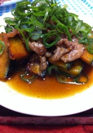 カボチャと豚肉の甘辛煮-レシピのメイン写真
