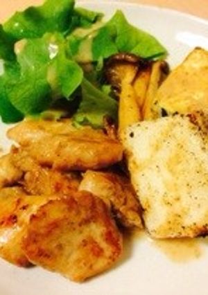 ムネ肉とエリンギのゴマ醤油ソテー-レシピのメイン写真