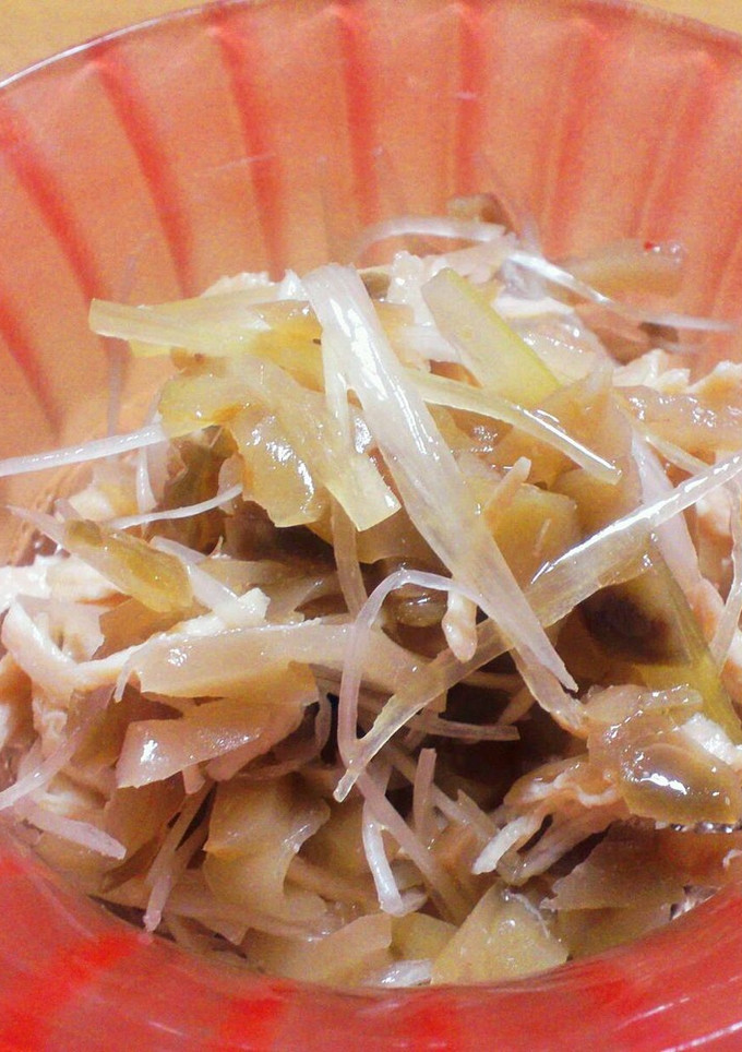 簡単♡ささ身と搾菜と白髪ねぎの和え物-レシピのメイン写真