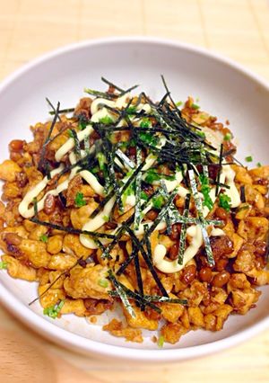 ダイエット♡パラパラ納豆の豆腐のそぼろ丼-レシピのメイン写真