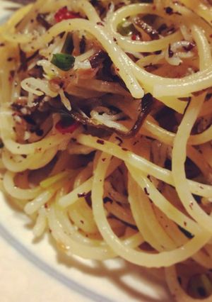 梅干しとじゃこのペペロンチーノ-レシピのメイン写真