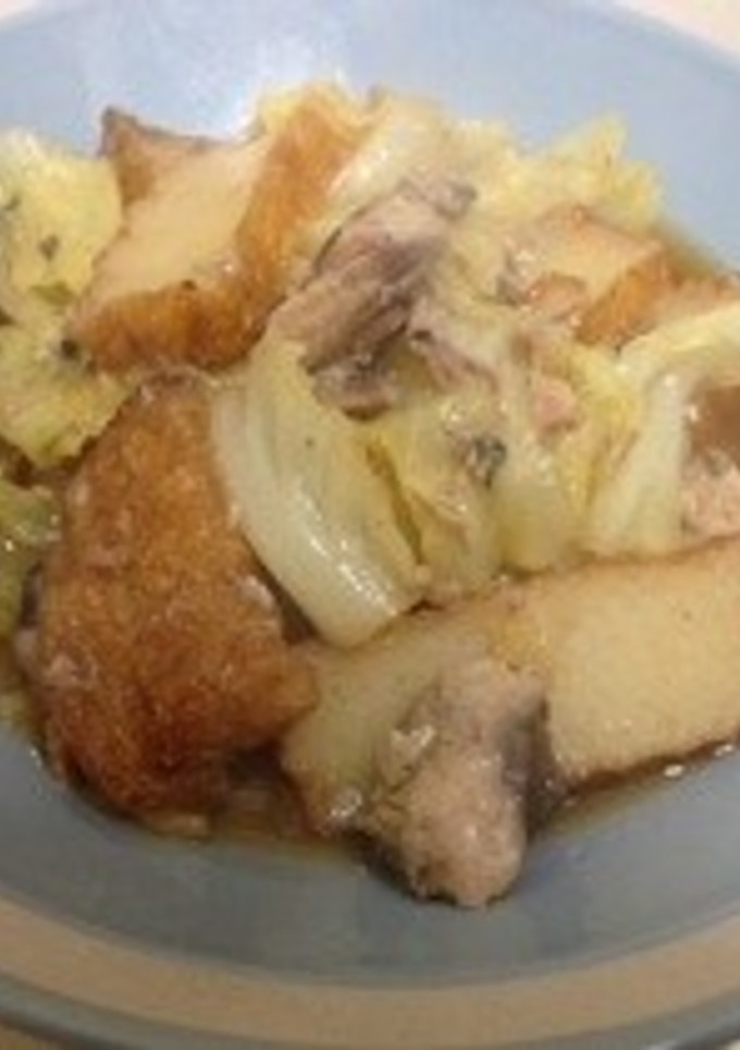 キャベツ大量消費 さつま揚げと鯖缶の煮物-レシピのメイン写真