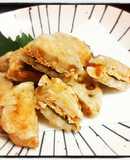 つい手が伸びる♡海老明太の蓮根はさみ揚げ