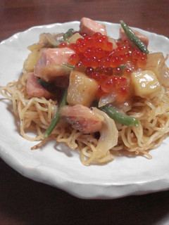 オホーツクの味わい☆親子塩焼きそば-レシピのメイン写真