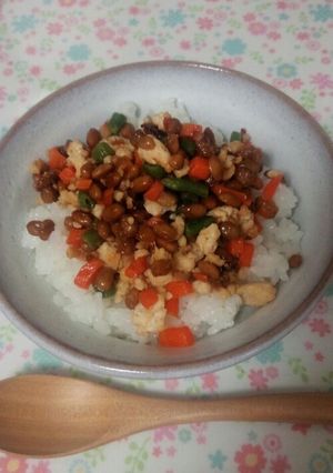 旨すぎ♪まぜまぜ炒り納豆丼☆ﾗﾝﾁ・子供-レシピのメイン写真