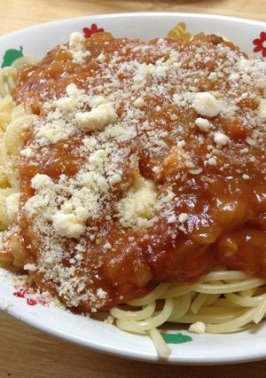 ケチャップで作るミートスパゲティ♡-レシピのメイン写真