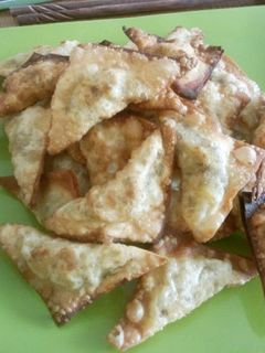 ワンタンの皮&サバ缶で即席サモサ-レシピのメイン写真