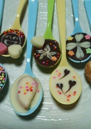チョコをスプーンにのせて(*^^*)-レシピのメイン写真
