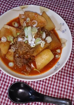 早うま 圧力鍋で韓国風牛肉と大根の煮物-レシピのメイン写真