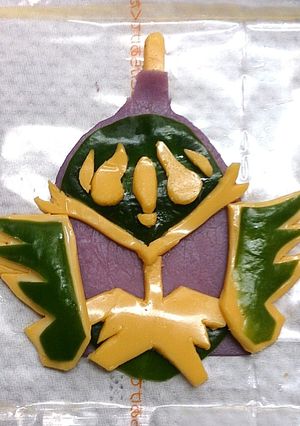 材料3つで仮面ライダーガイム龍玄キャラ弁-レシピのメイン写真