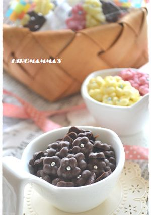 バレンタインに小さなお花チョコ-レシピのメイン写真