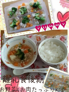 ゴロゴロお野菜と鶏挽き肉の煮物&お味噌汁-レシピのメイン写真